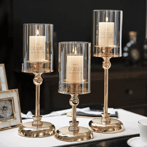 Luxurious candleholder set showing an example of thoughtful housewarming gifts