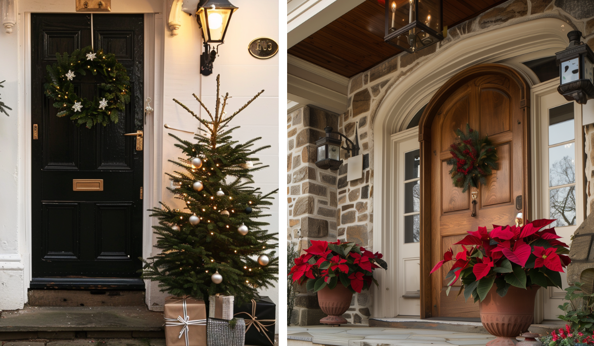Example of multiple Inspiring Front Porch Christmas Decor Ideas
