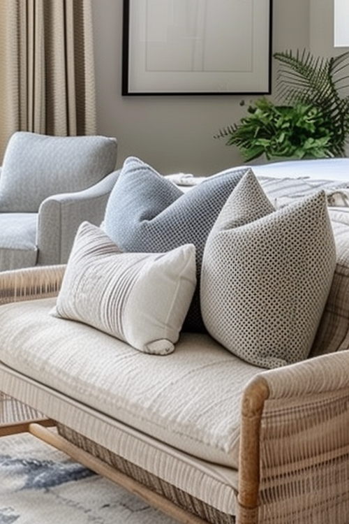 Choosing pillows for Transitional home style