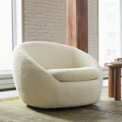 quiet luxury style cozy-swivel-chair