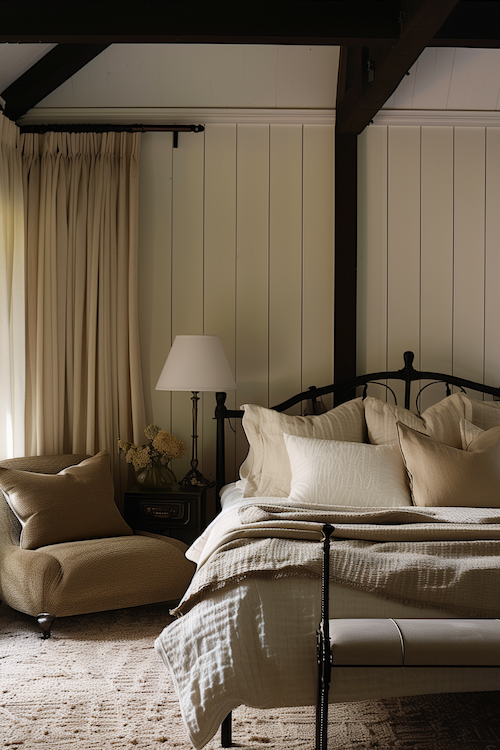 quiet luxury styled bedroom