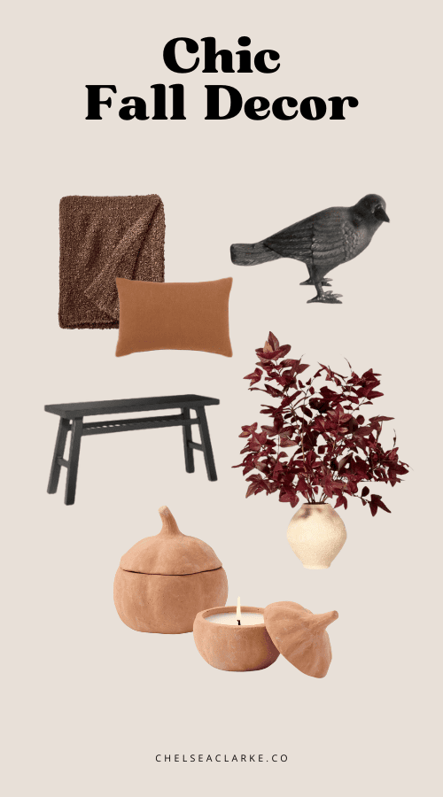 selection of different Cozy Chic Fall Decor items for the home