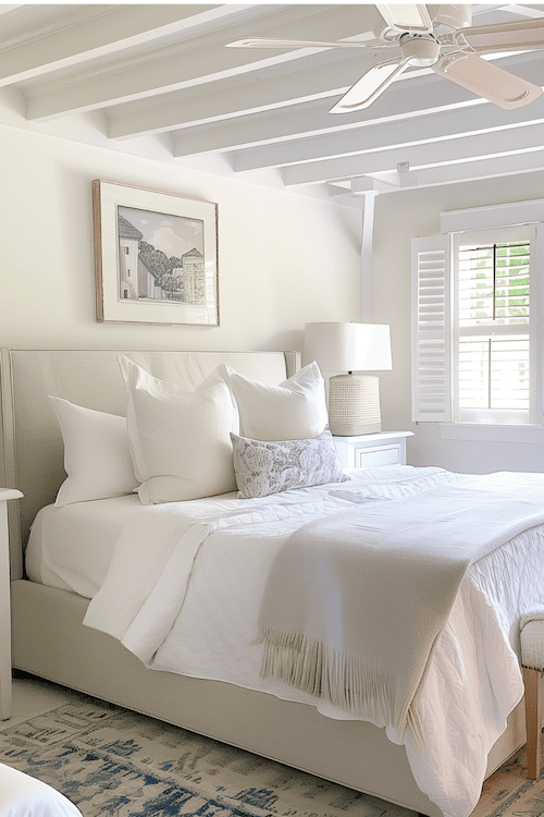 coastal bedroom with lots of natural light