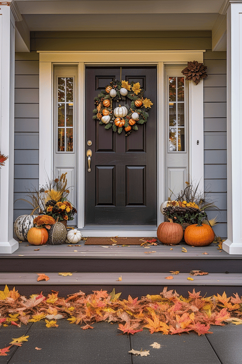 fall front door decorating ideas that are easy and affordable