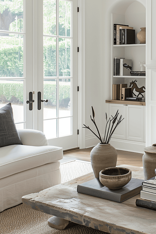 airy light filled organic modern living room