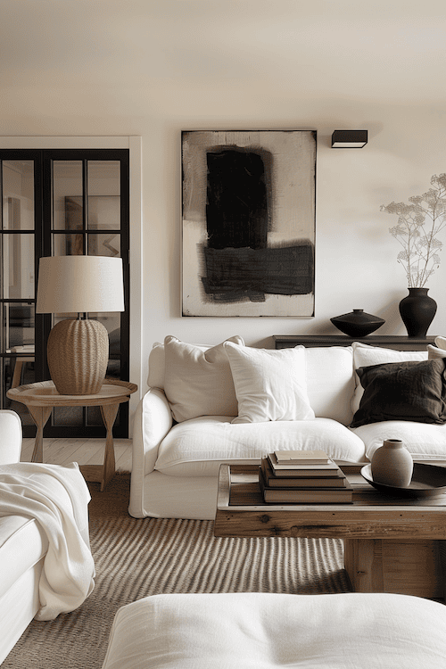 warm and inviting organic modern living room inspiration