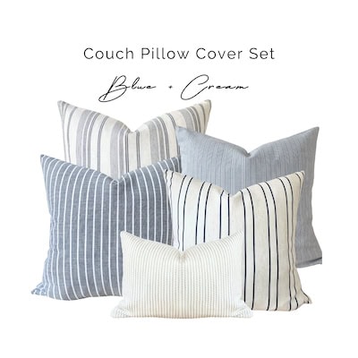 coastal blue pillow set_foyer decor