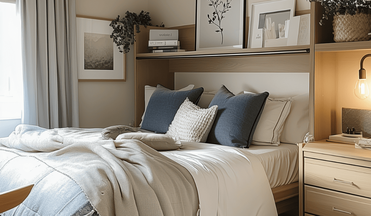 interior designer reveals 30 Aesthetic Dorm Room Decor Ideas to make small dorms feel luxurious