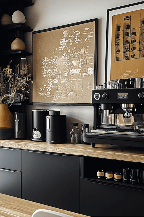 tour a cool mid century modern home coffee bar