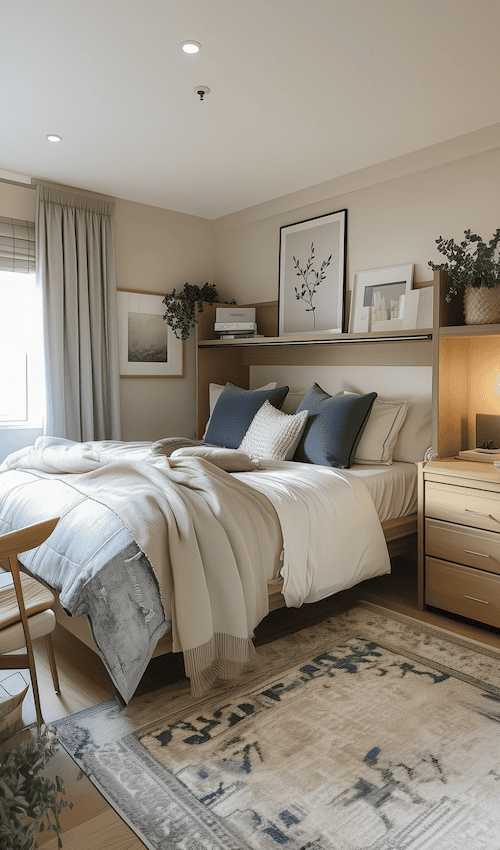 decorating a dorm like a designer transitional style