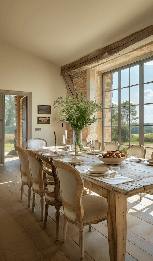 heirlooms in french country dining room 