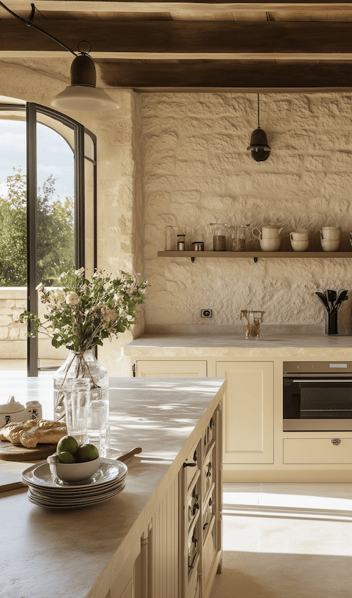 essential decor and personal items found in modern french country kitchens