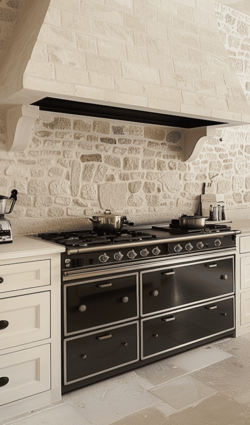 stove in french kitchen