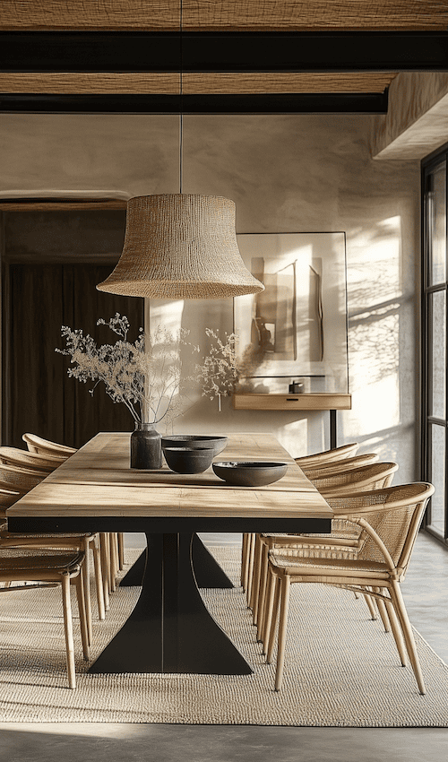 beautiful japandi style dining room decor