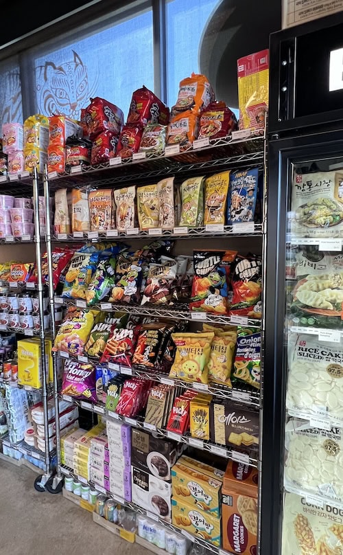 selection of korean treats at Horang market nanaimo