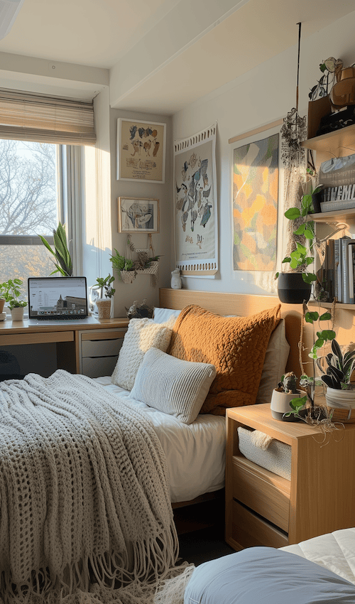 bring nature inside with these earthy dorm decor ideas