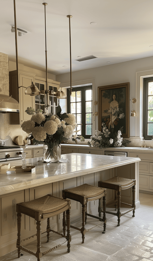 lighting choises to suit modern french country kitchens