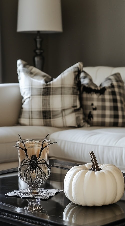 Chic White Pumpkins and Classy Halloween Decor