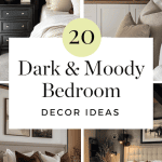 selection of dark and moody bedroom designs