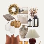 a collage of affordable Amazon fall home decor finds