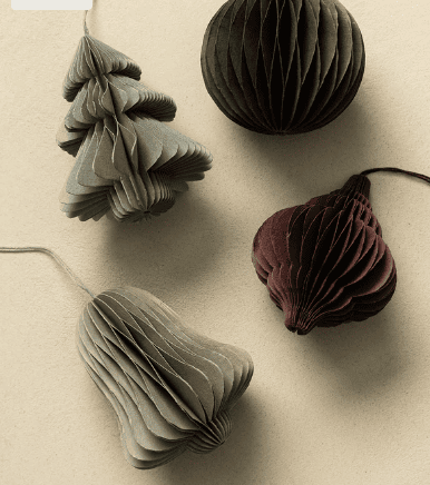 pleated paper christmas ornaments