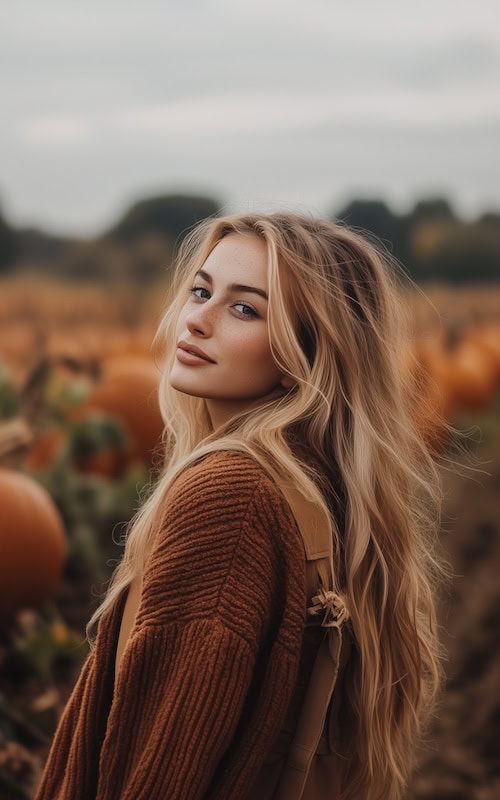 october bucket list idea for women she is enjoying a pumpkin patch in october