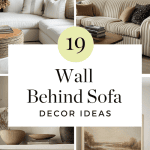 4 different living rooms with wall behind sofa decor ideas