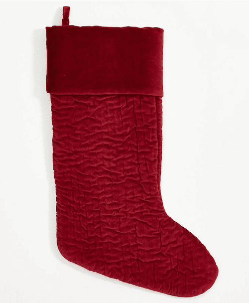 red Channel Quilted Velvet Stockings