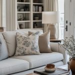 how to choose the right color decor to style a living room with a light grey sofa