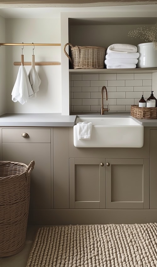 beautiful farmhouse laundry room