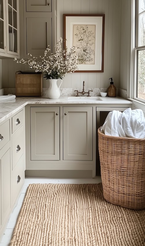 personal decor touches in aesthetic laundry room inspiration