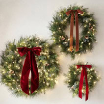 velvet christmas tree decorations ribbons available at Pottery Barn