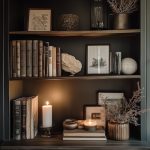 shelf decor ideas using symmetry