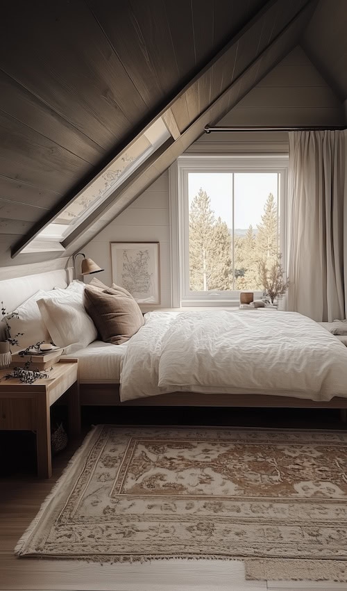 bright light attic bedroom design ideas