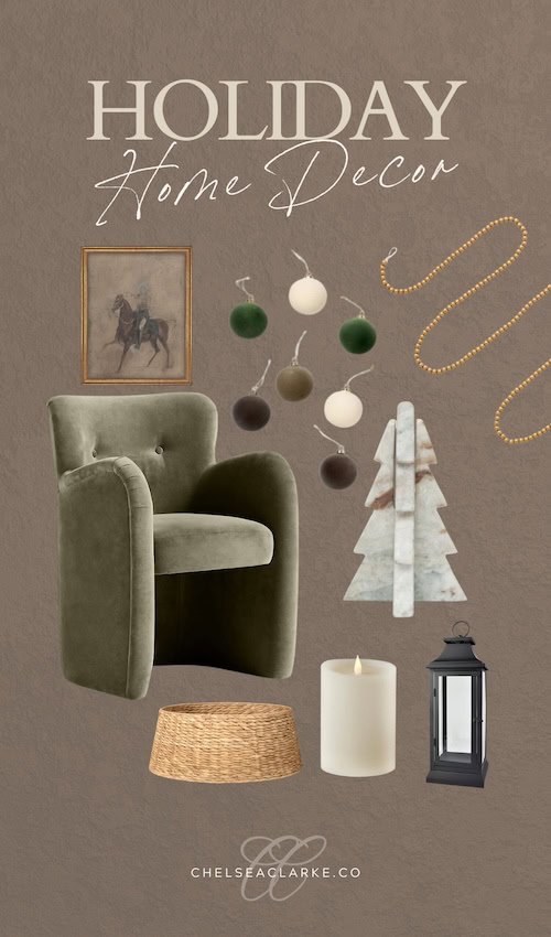 Christmas coffee table decor for a cozy Christmas aesthetic