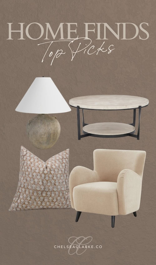 a group of character home statement furniture items for a moody vintage living room