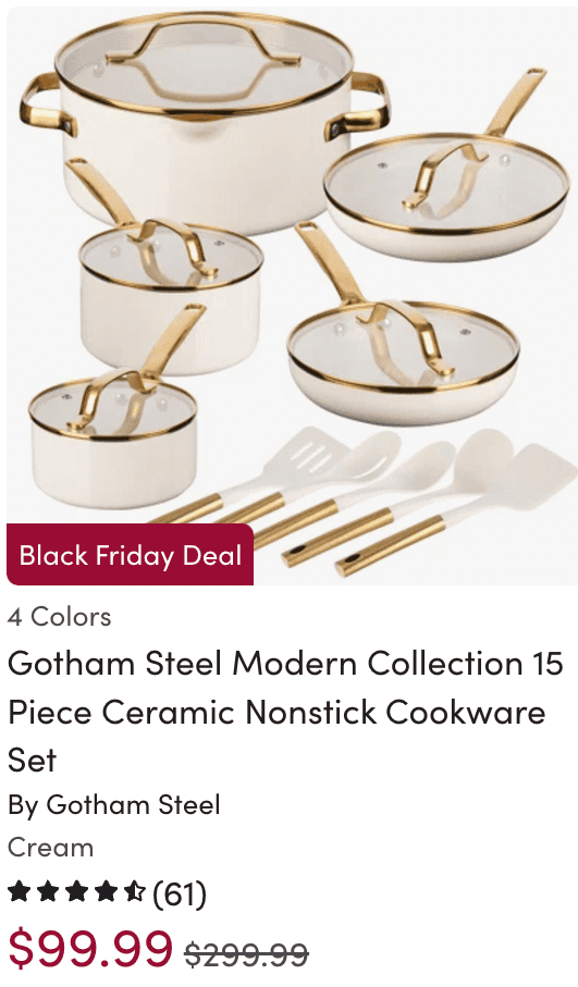 gotham steel cookware sets wayfair deals