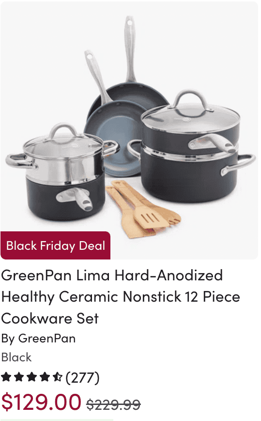 greenpan cookware sets wayfair black friday sale