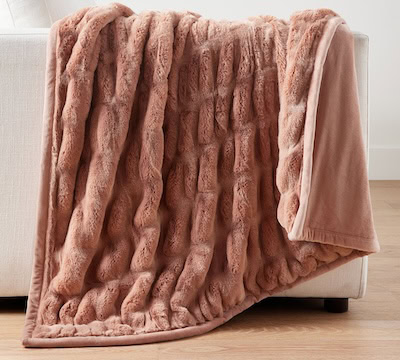 cozy pink throw blanket romantic valentines decor