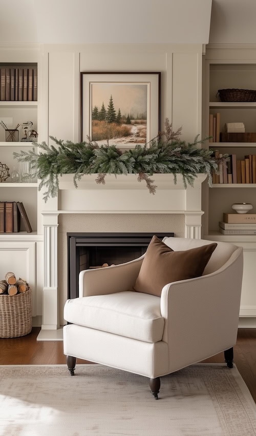 cozy winter aesthetic armchair