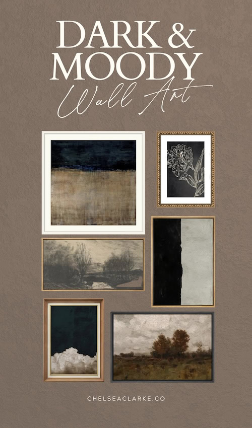 beautiful dark moody trendy wall art