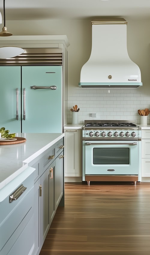 funky decor 50s kitchen with retro appliances