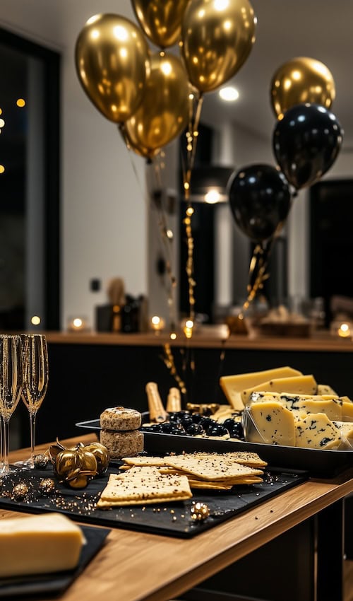 grazing table at new years eve party