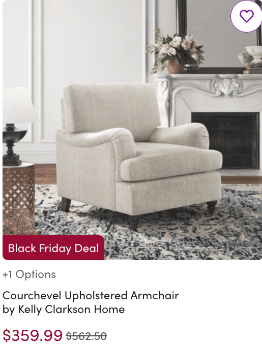 kelly clarkson chair wayfair black friday