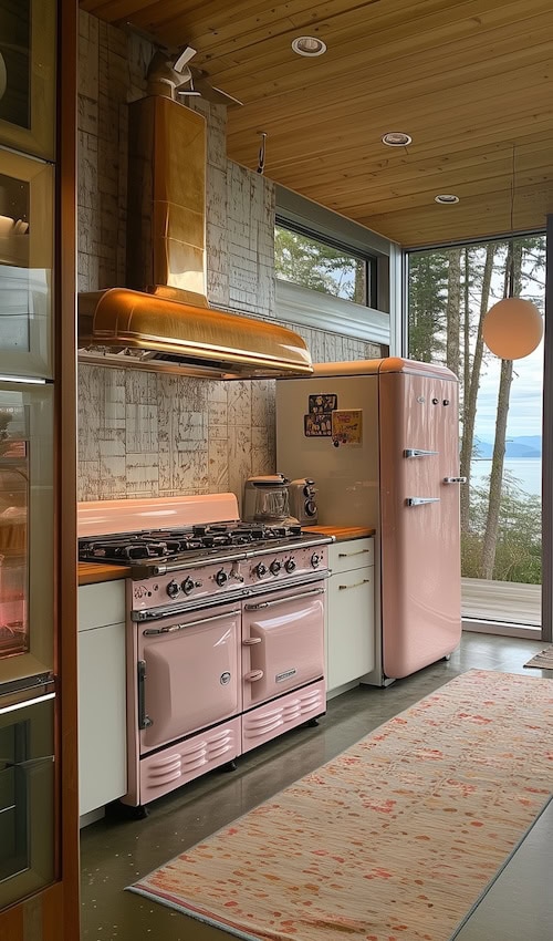 kitschy kitchen inspo with retro appliances