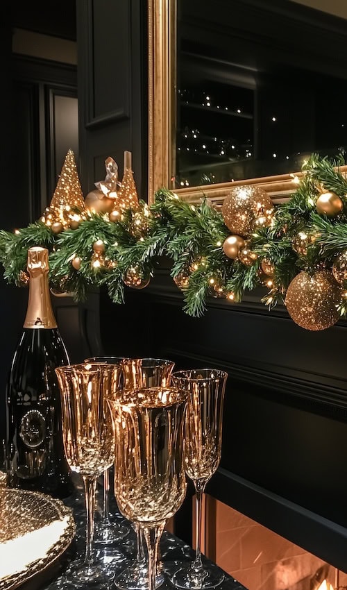 new years eve party ideas to try - mantel decorations