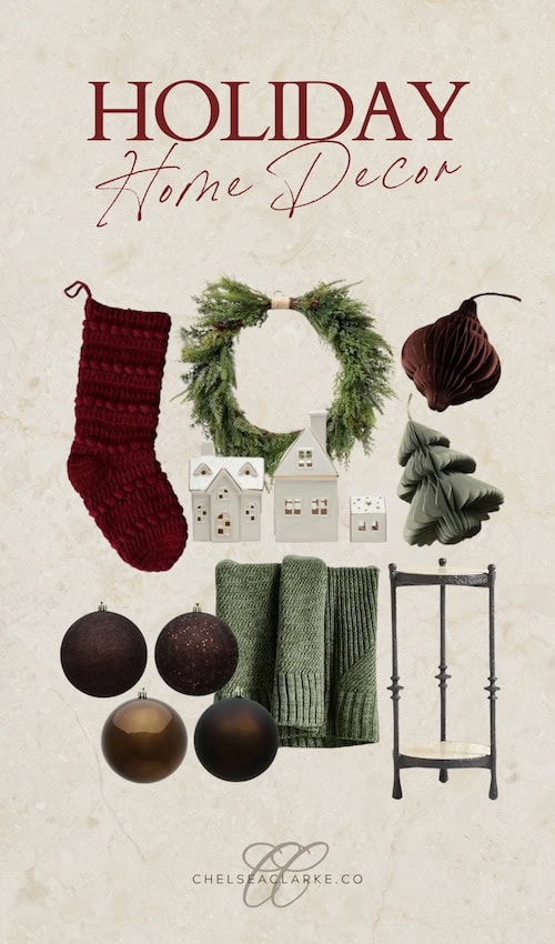 A collage of Modern Christmas Decor That Feels Timeless with its cozy Christmas aesthetic