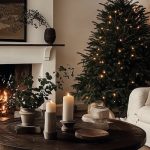 primitive christmas decorating cottage living room