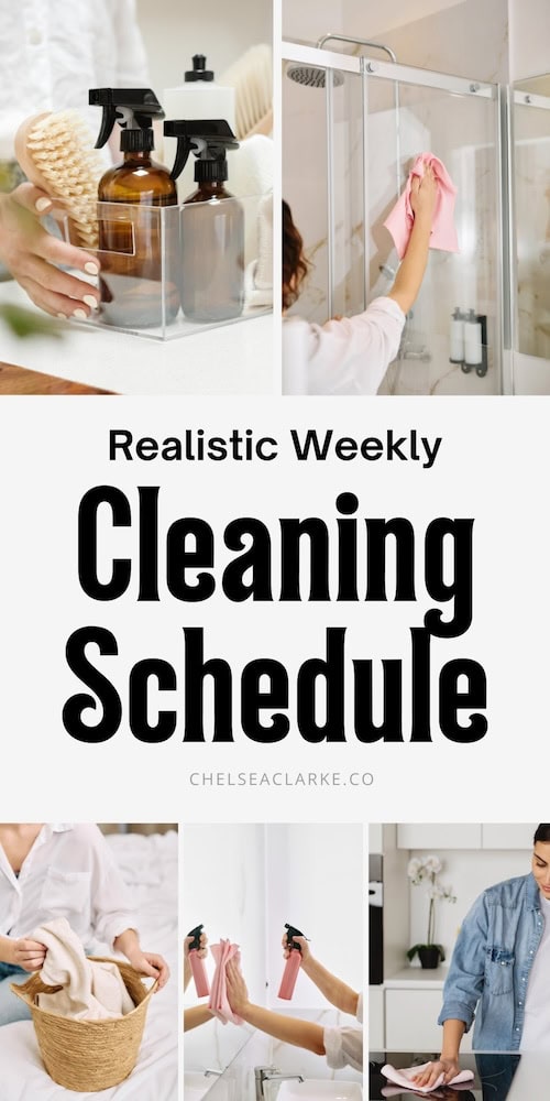 Weekly Cleaning Schedule Checklist!