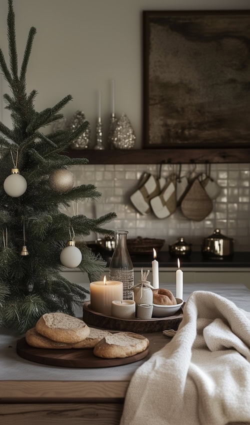 cottagecore christmas tablescape 